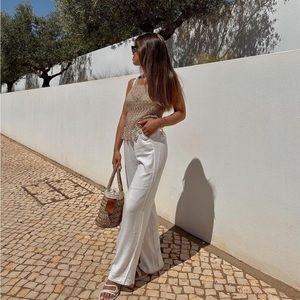 ZARA TRF WIDE LEG JEANS